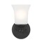 Designers Fountain Bronson 9.5in 1-Light Matte Black Transitional Indoor Wall Sconce with Etched Glass Shade D278M-WS-MB - alternate 1